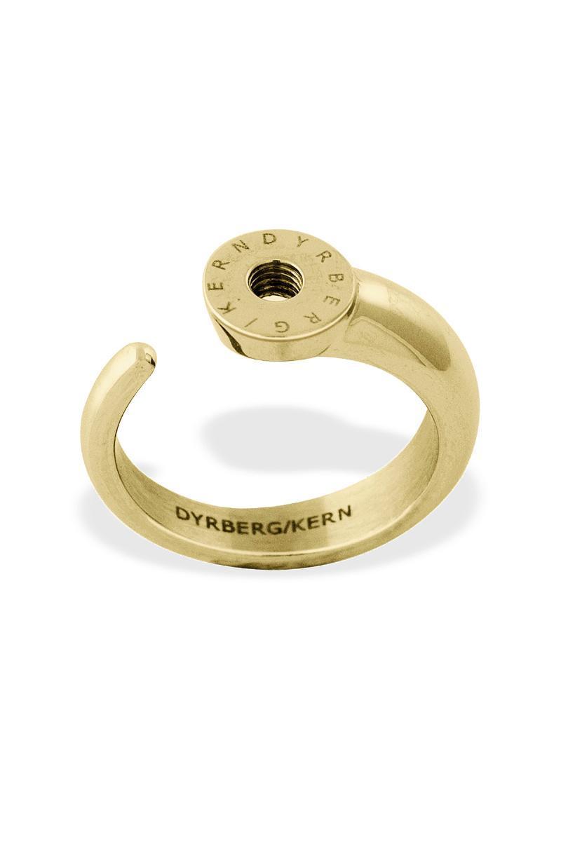 Dyrberg/Kern Guld Ring Størrelse III 57 til Dame
