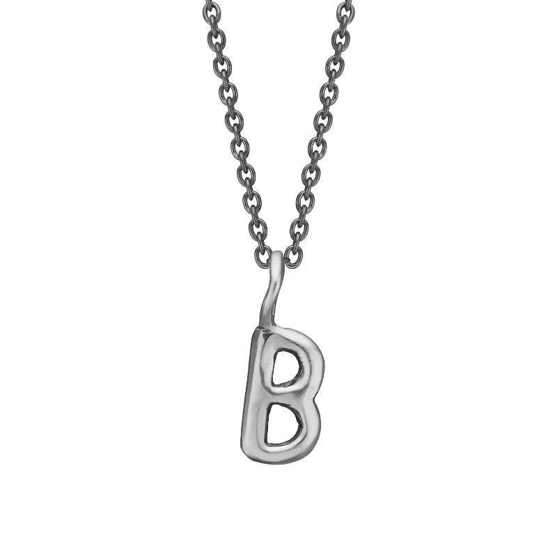 Nordisk Sølv Bogstav Vedhæng fra ByBirdie.dk