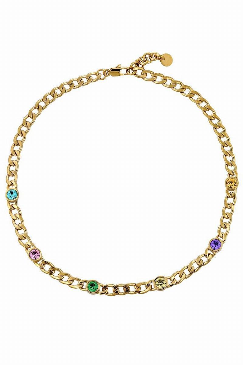 Dyrberg/Kern Agnese Halskæde i Guld - Glamourøs Stil