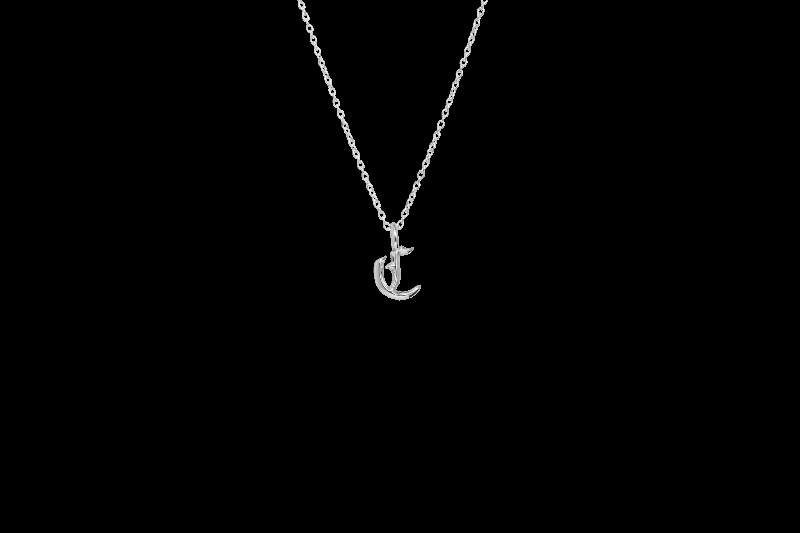 Ix C Bogstav Charm i Sølv