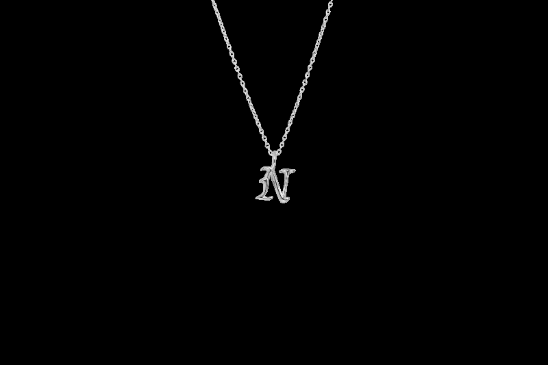 Ix N Bogstav Charm i Sølv