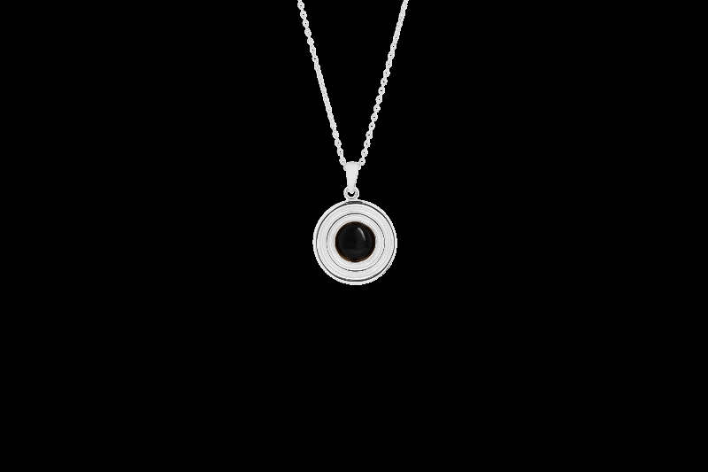 Ix Anker Halskæde Onyx Sølv