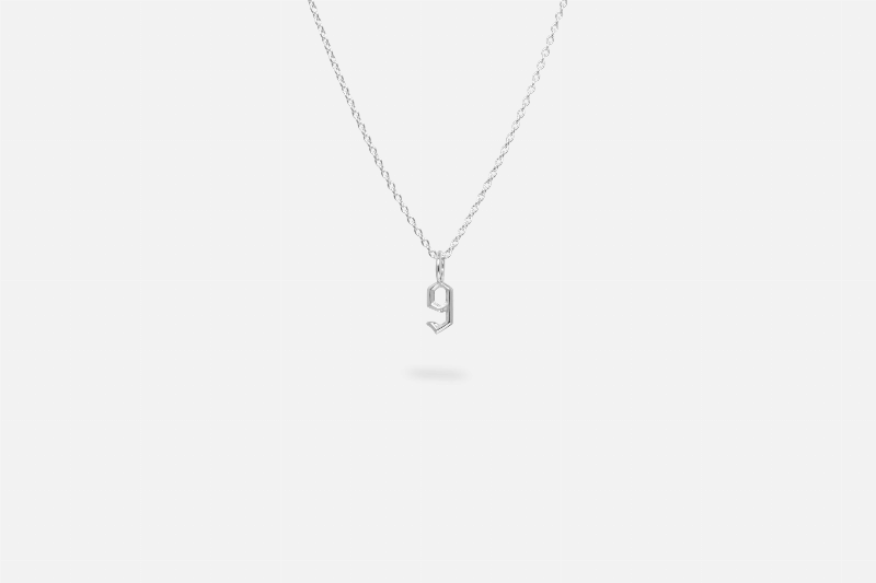 Ix Lucky Number 9 Sølv Vedhæng - Magisk Held