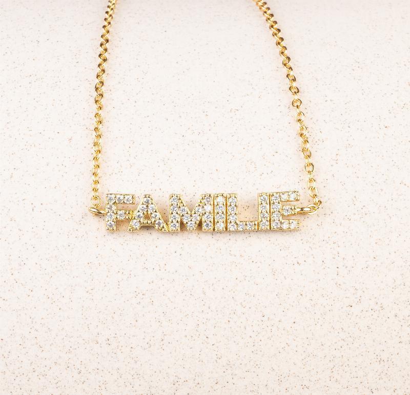 Forgyldt Armbånd med Sten til Familie