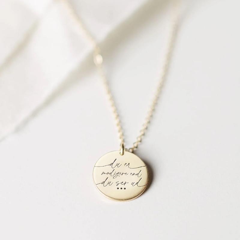 "Du Er Modigere End Du Ser Ud Halskæde - Styrk Dit Indre Mod"
