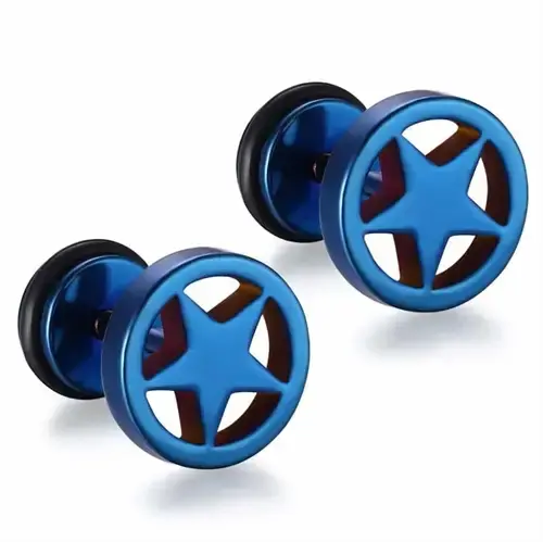 Blå Stjerne Ørestik - Elegant Smykke til Dit Look