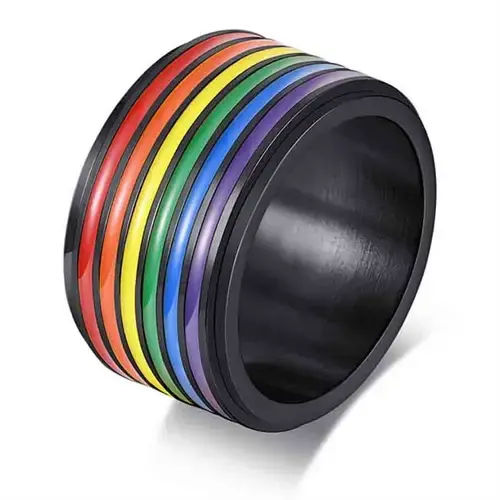 Spinning Ring 12mm Bred - LGBT Design
