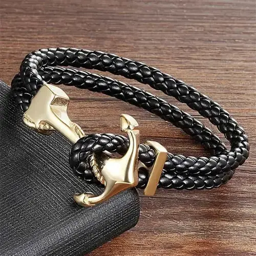 Anker Lux Forgyldt Herrearmbånd