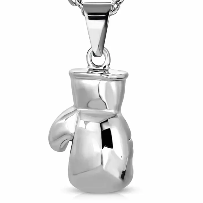 Boksehandsker i Poleret Stål