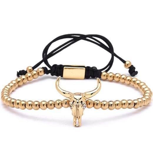 Titan Bull Golden Smykkeboks med Forgyldte Titanperler