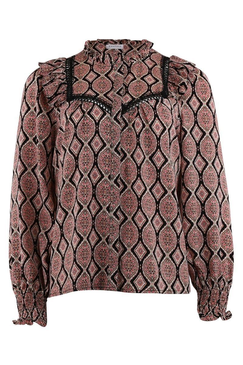 Bodil Paisley Skjorte - Sort Paisley