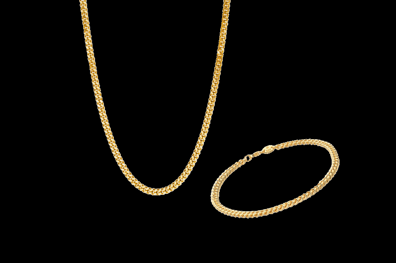 Ix Curb Smykkesæt - Spar 15% på Halskæde og Armbånd