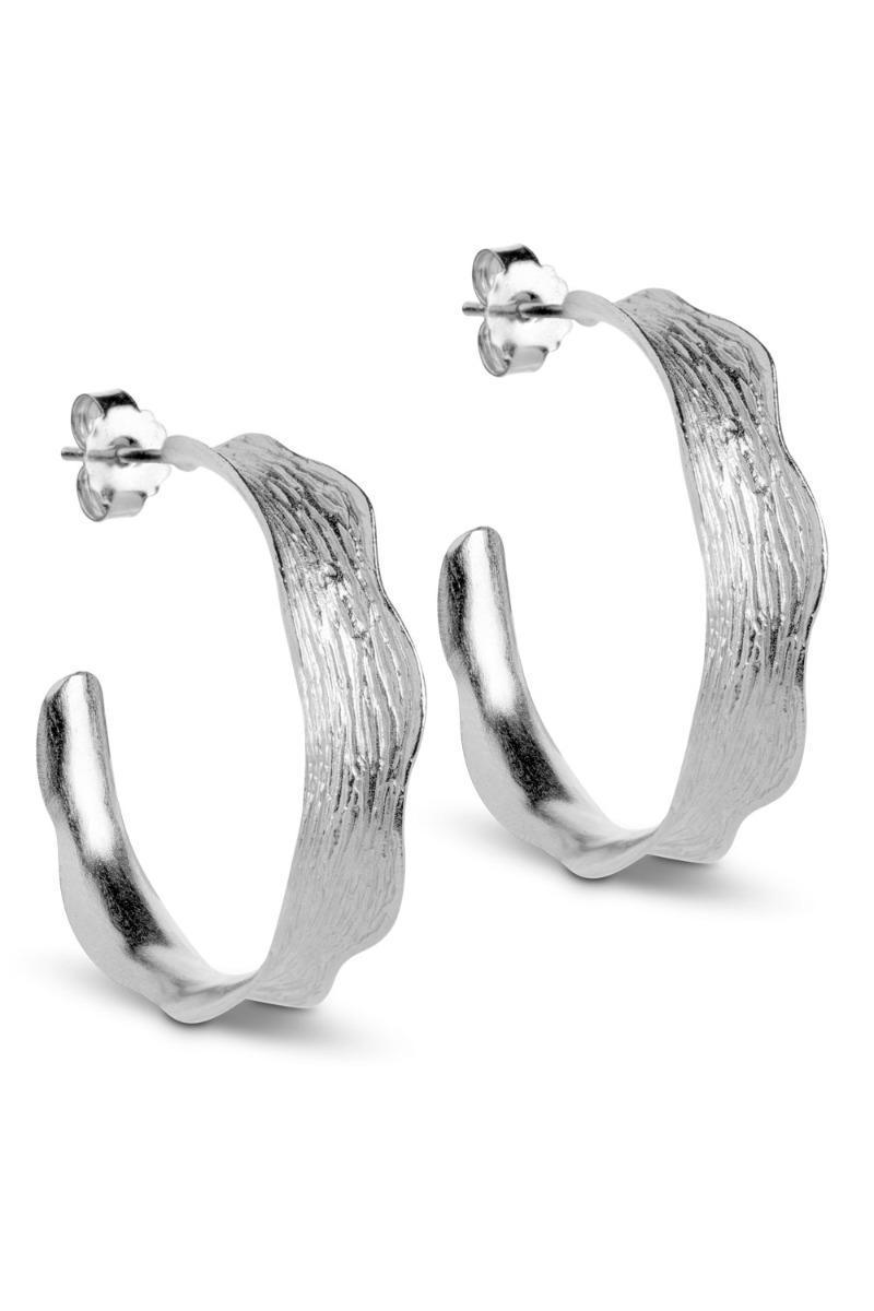 Enamel Ane Large Hoops - Sølv øreringe på udsalg