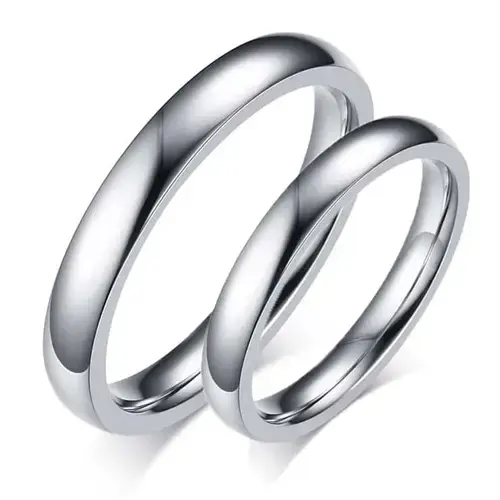 Enkel forlovelsesring i rustfrit stål - Hurtig levering!