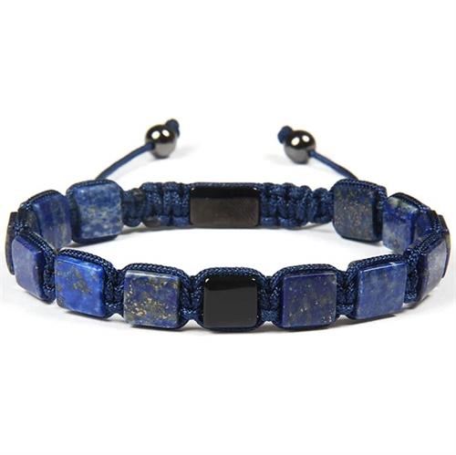 Lapis Blue Lux Macrame Armbånd til Herre - Cool Design