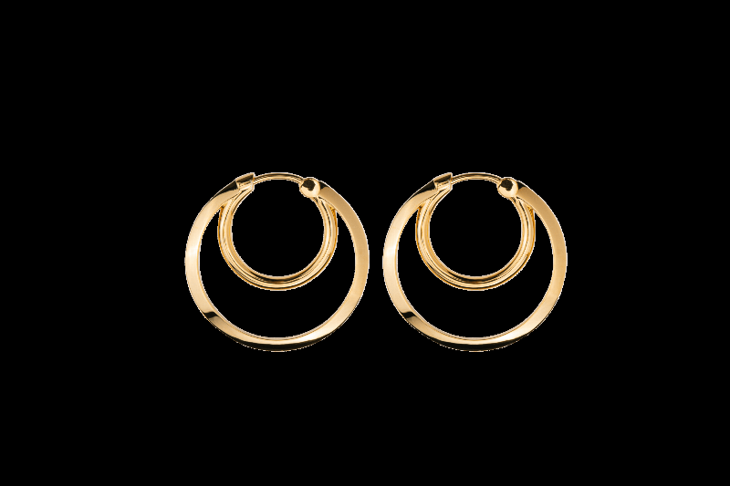 Elegant Guld Øreringe - Ix Double Hoops fra IX Studios