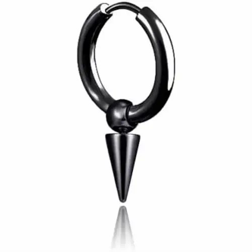 Mørk Stil Øreringe i Blank Ædelstål - Hurtig Levering!