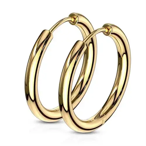 Forgyldt ørering i PVD-stål 18mm