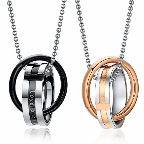 Guld- og sortbelagte parhalskæder fra Amour Jewel Box