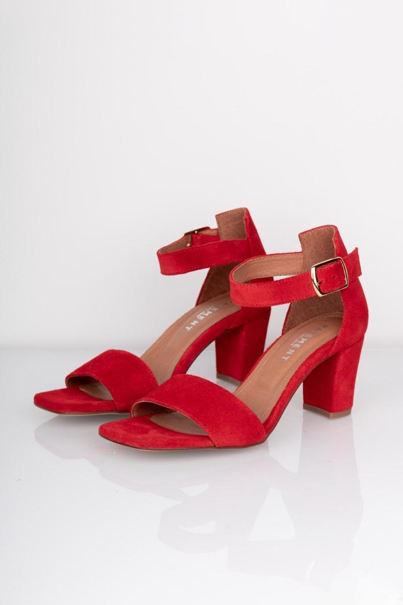 Pavement - Stiletter - Lykke - Rød Suede Udsalg