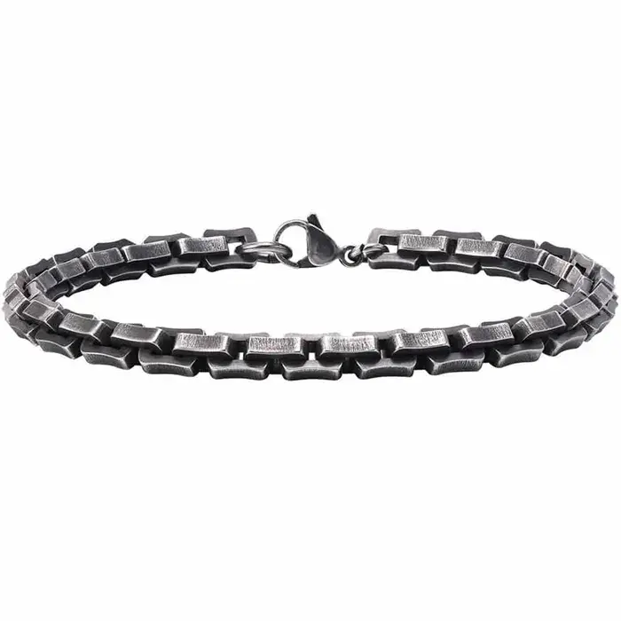 Vintage Oxyderet Stålarmbånd 19 cm