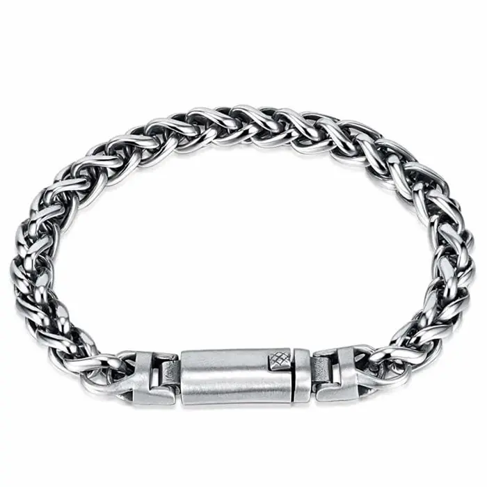 Stål Herrearmbånd med Sikkerhedslås - Hurtig Levering!