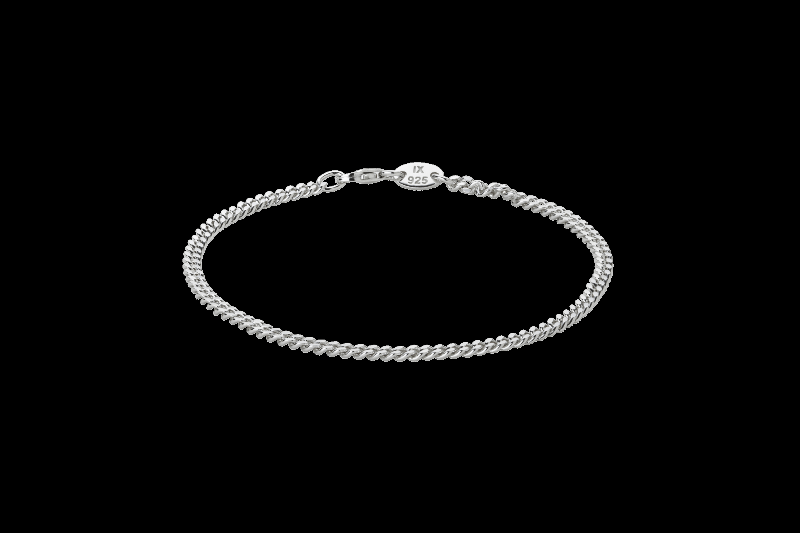 Ix Curb Medi Armbånd i Sølv