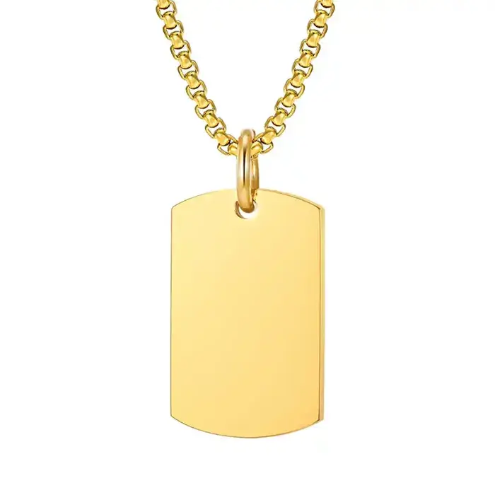Forgyldt ædelstål Dog Tags - Smuk halskæde fra Marjoe.dk