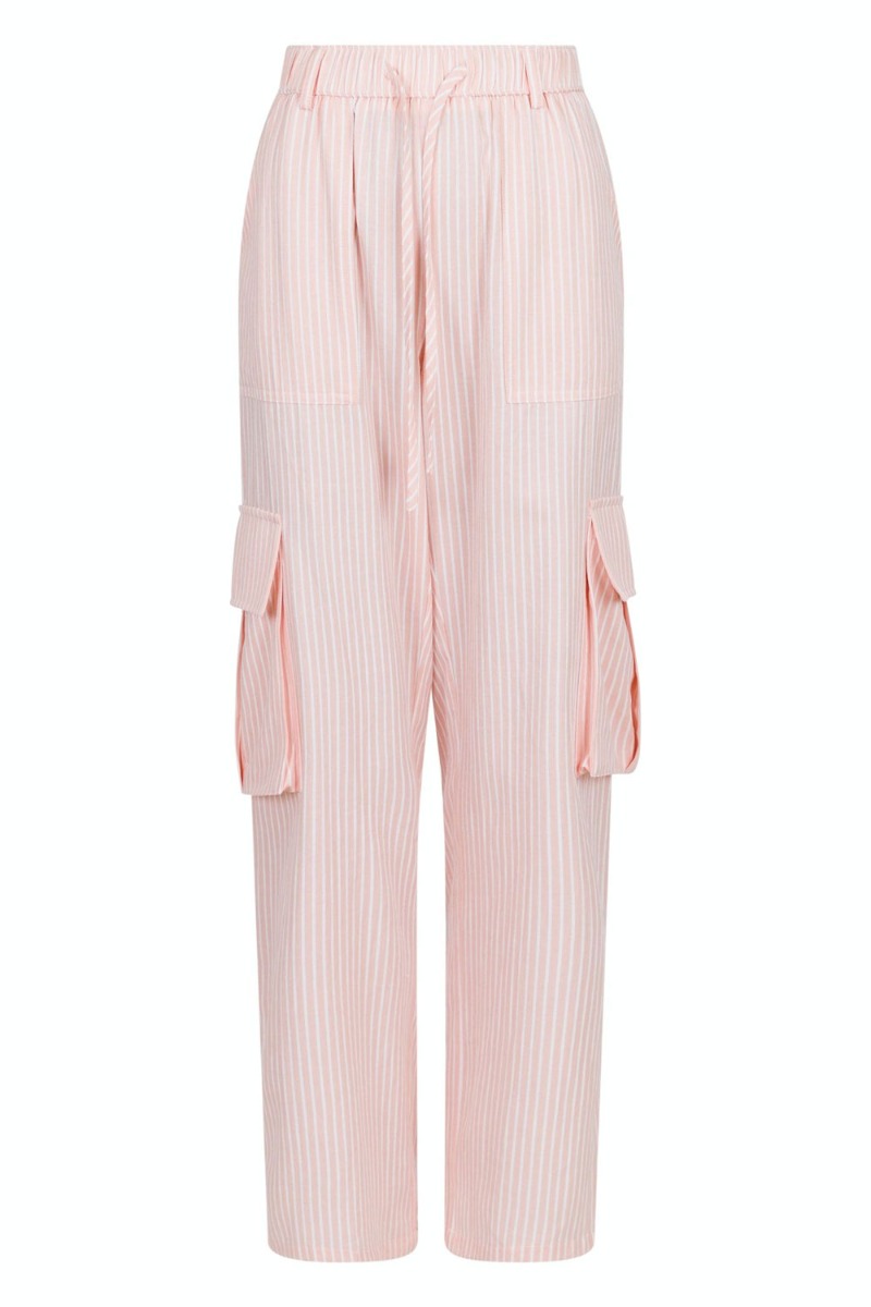 Neo Noir – Kelly Stripe Bukser – Lyserød Elegance