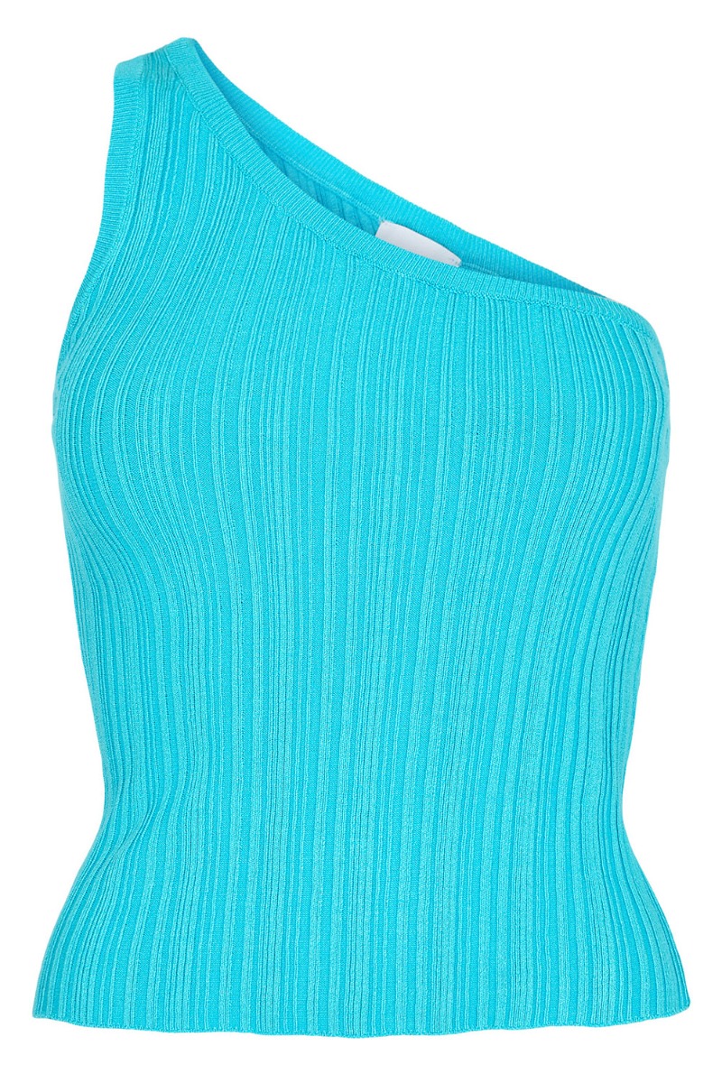 Nümph - Smuk One-Shoulder Top - Scuba Blue Jewel Box