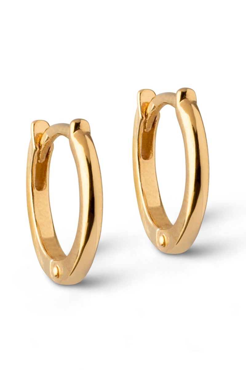 Enamel - Guld Classic Hoops Øreringe - Enkle og Stilrene