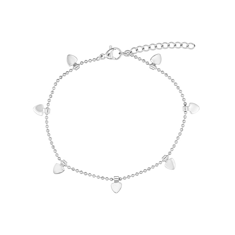 Armbånd I Stål Med Hjerter