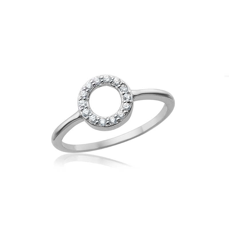 Ring I Sølv Med Zirkonia - 58