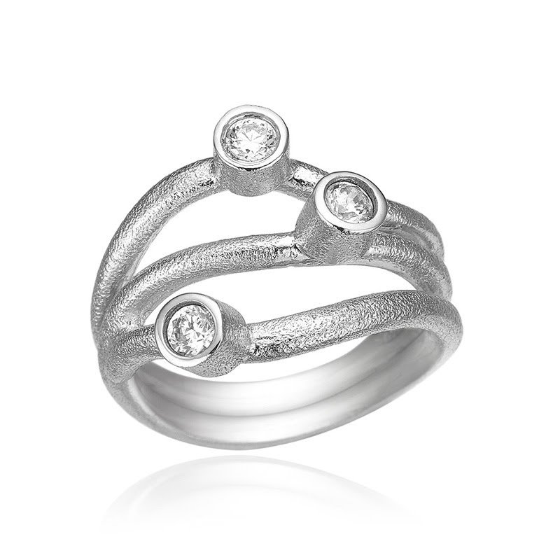 Ring I Sølv Med Zirkonia - 65