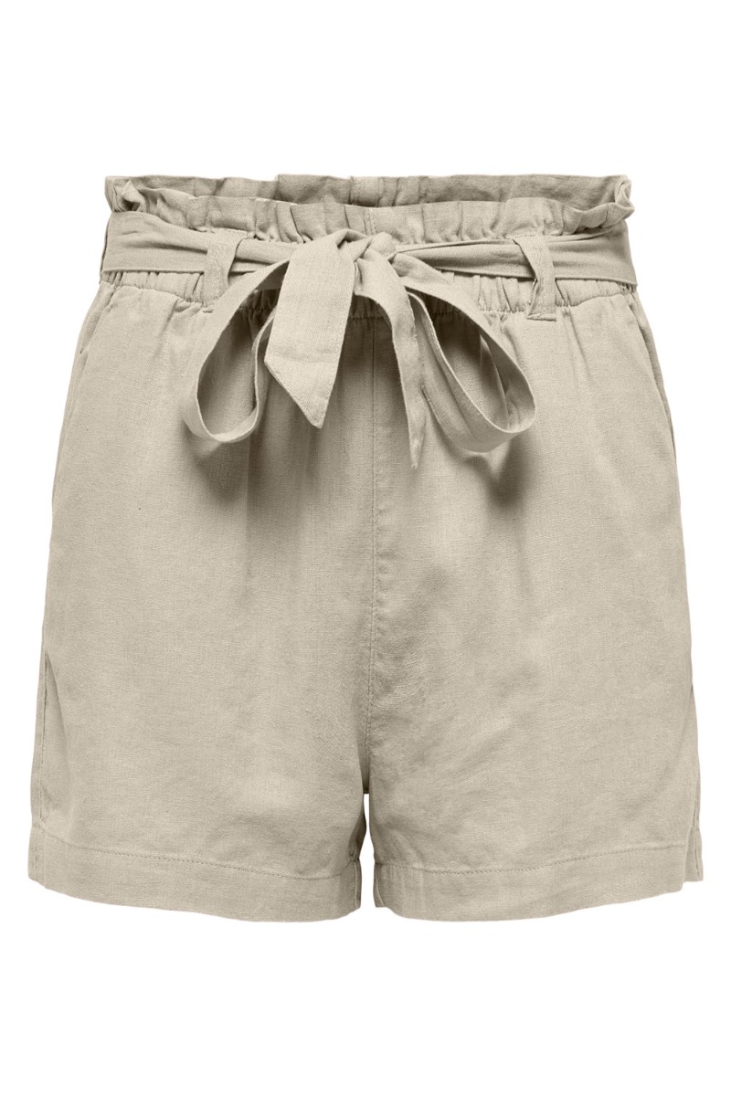 Jdy - Shorts - Jdy Say Mw Linen Shorts Wnm - Oatmeal