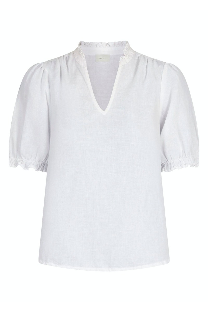Neo Noir - Bluse - Odesa Linen Blouse - White