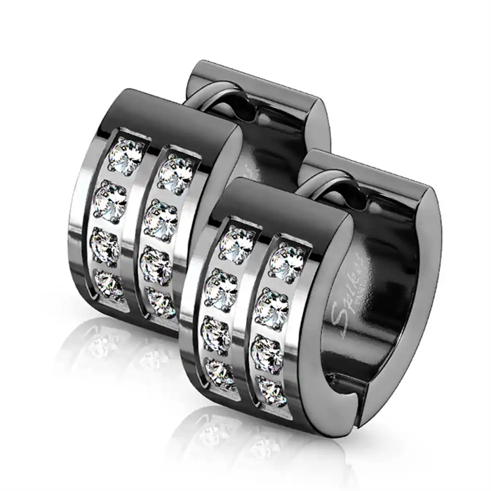 Steel Bling And Stone - ørering Blackcoatet