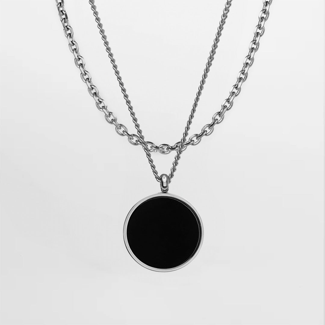 Black Onyx  Cable Bundle - Sølvtonet - Herre - Northern Legacy