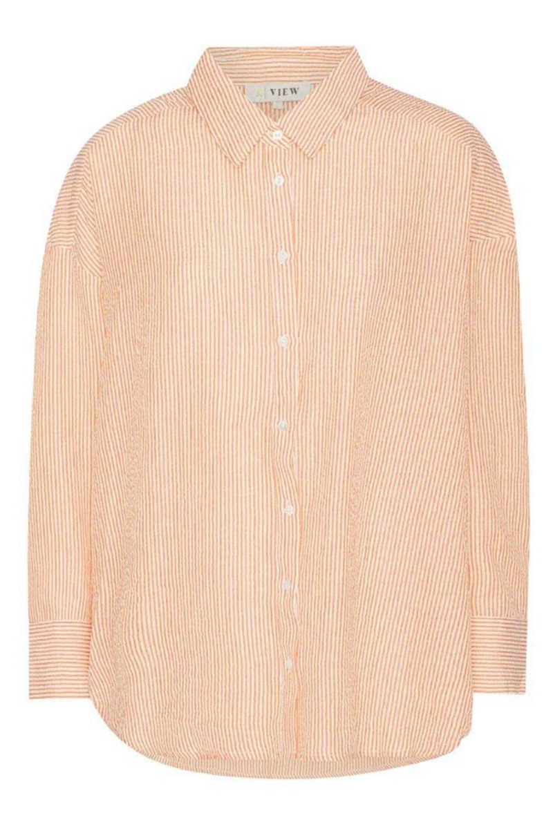 A-view - Skjorte - Sonja Shirt - Orangewhite