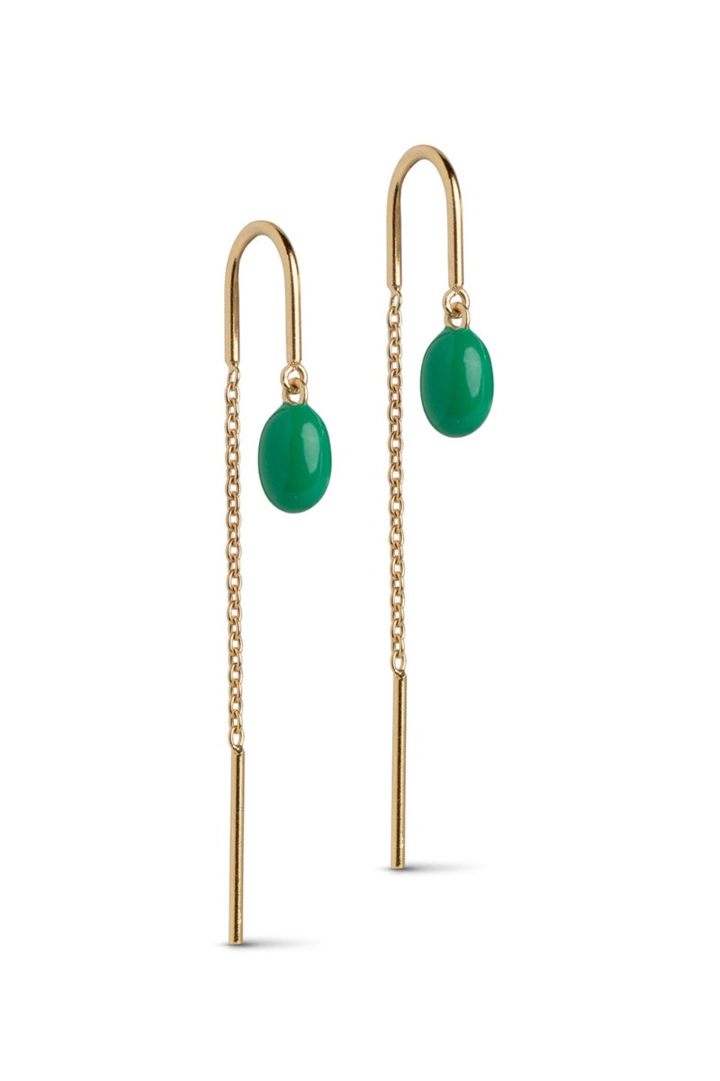 ?ø Enamel - øreringe - Earring Eleanor - Grass Green