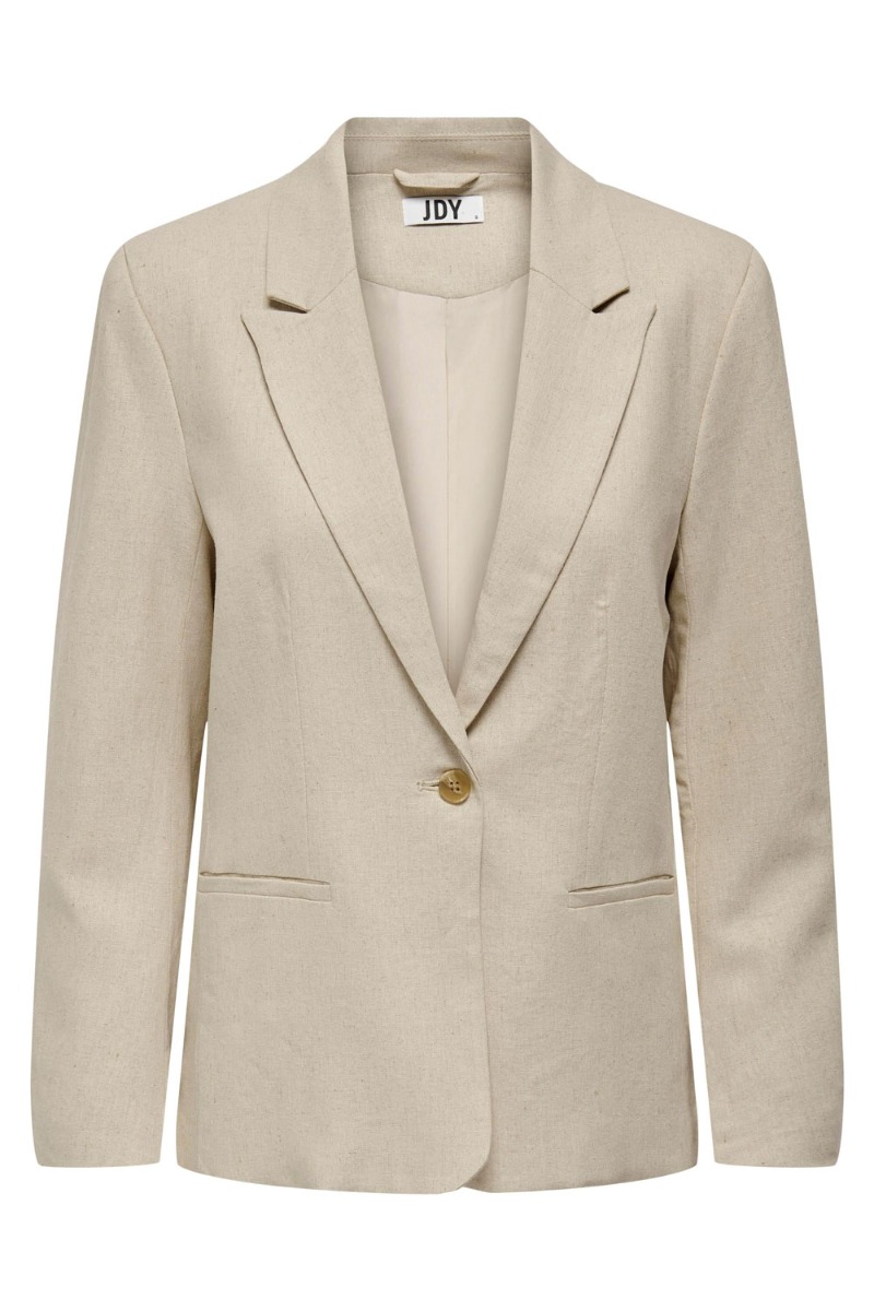 Jdy - Blazer - Maya Ls Linen Blazer - Oatmeal