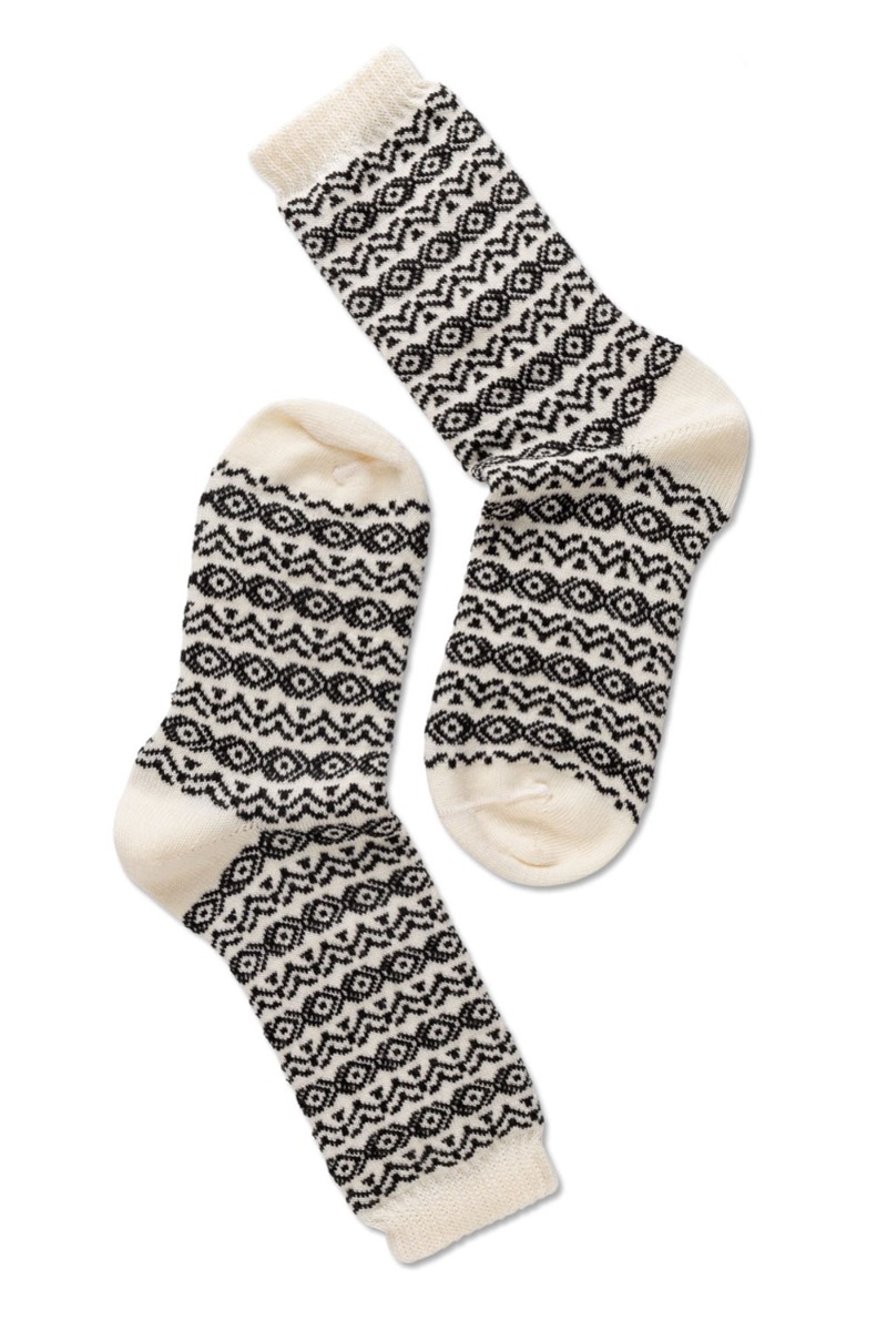 Oroblu - Strømper - Note Woman Wool Pattern - Off Whiteblack
