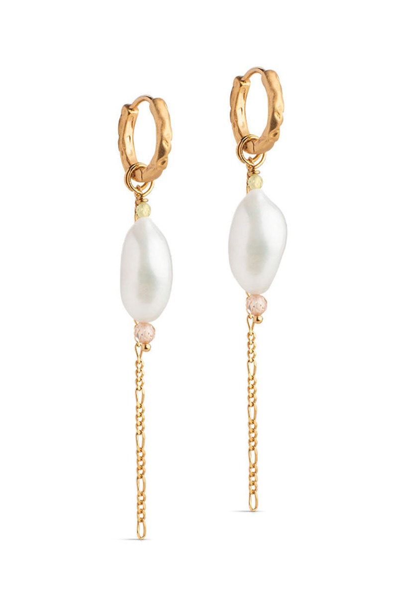 Enamel øreringe - Earring Adeline - Pearl