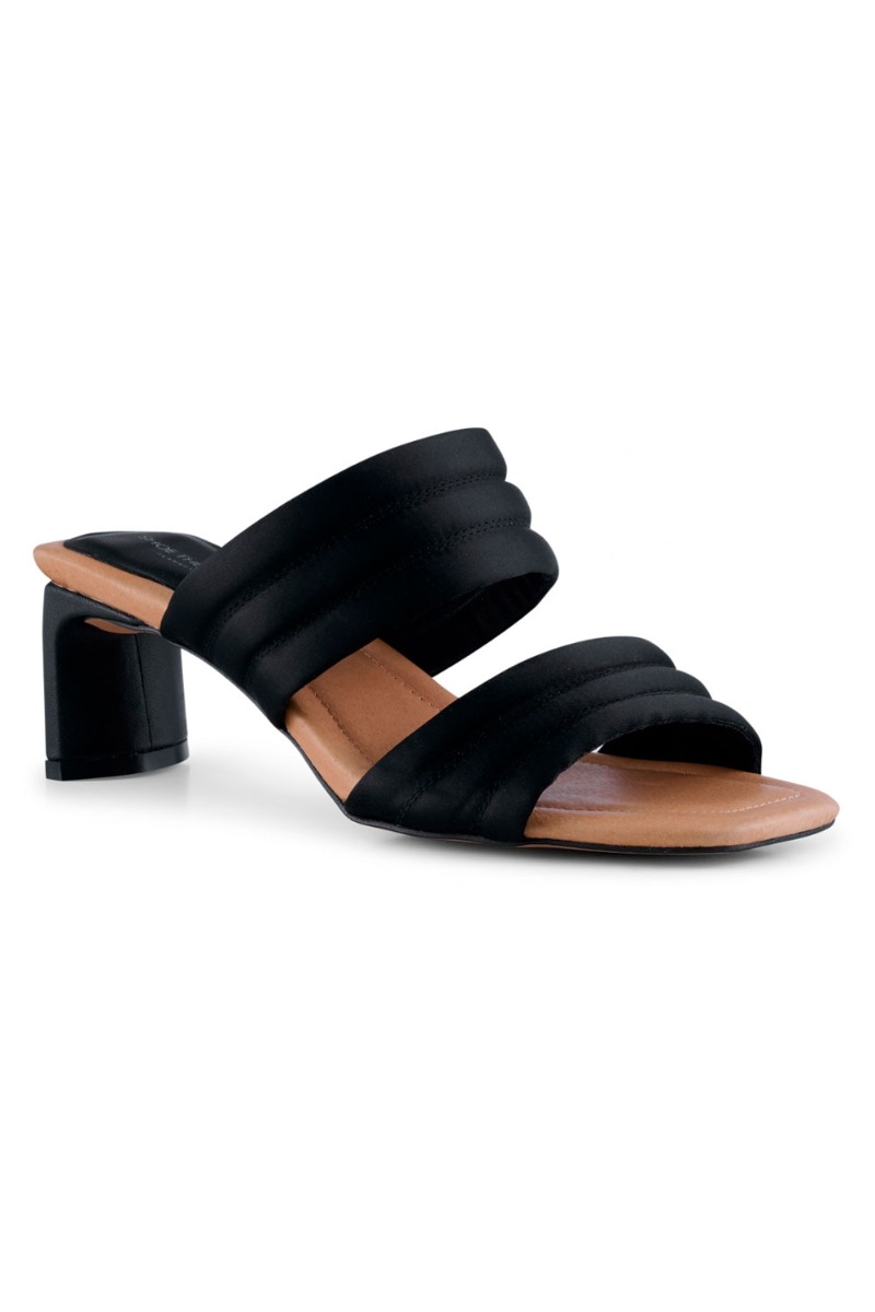 Shoe The Bear - Sandaler - Sylvi Padded Strap - Black Satin Levering Cirka 5 Hverdage