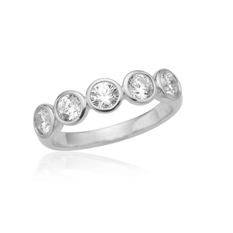 Ring I Sølv Med Zirkonia - 63