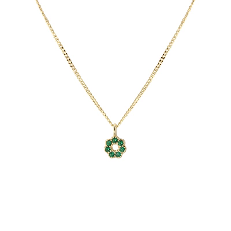 Verde Flower Necklace  Golden