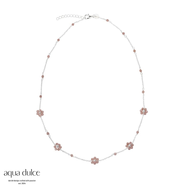 Daisy Rose Necklace Silver