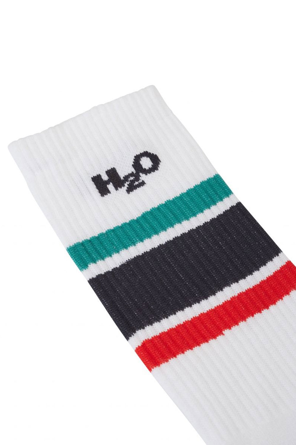H2o - Strømper - Crew Sock - Whitegreenrednavy