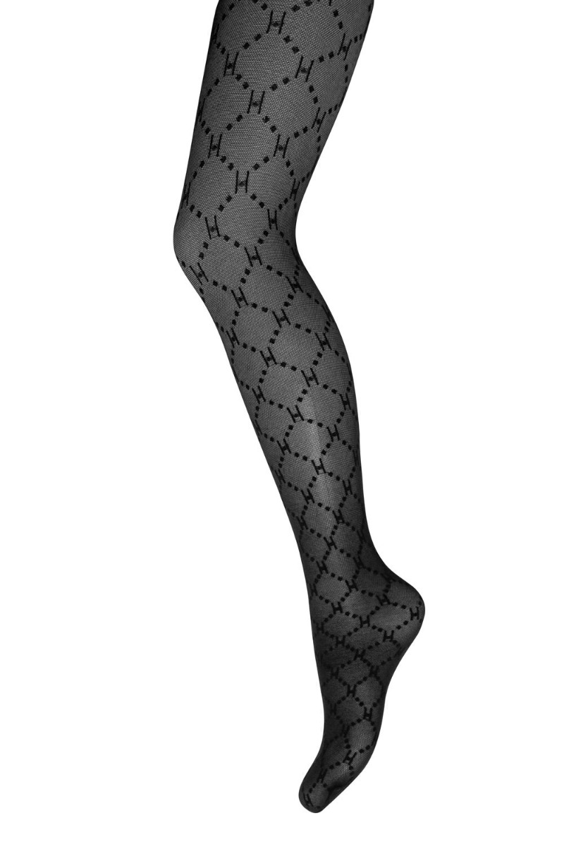 Hype The Detail - Strømpebukser - Tight Logo 25den - Sort