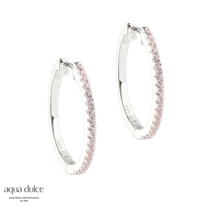 Rose Raya Large Hoop  Silver